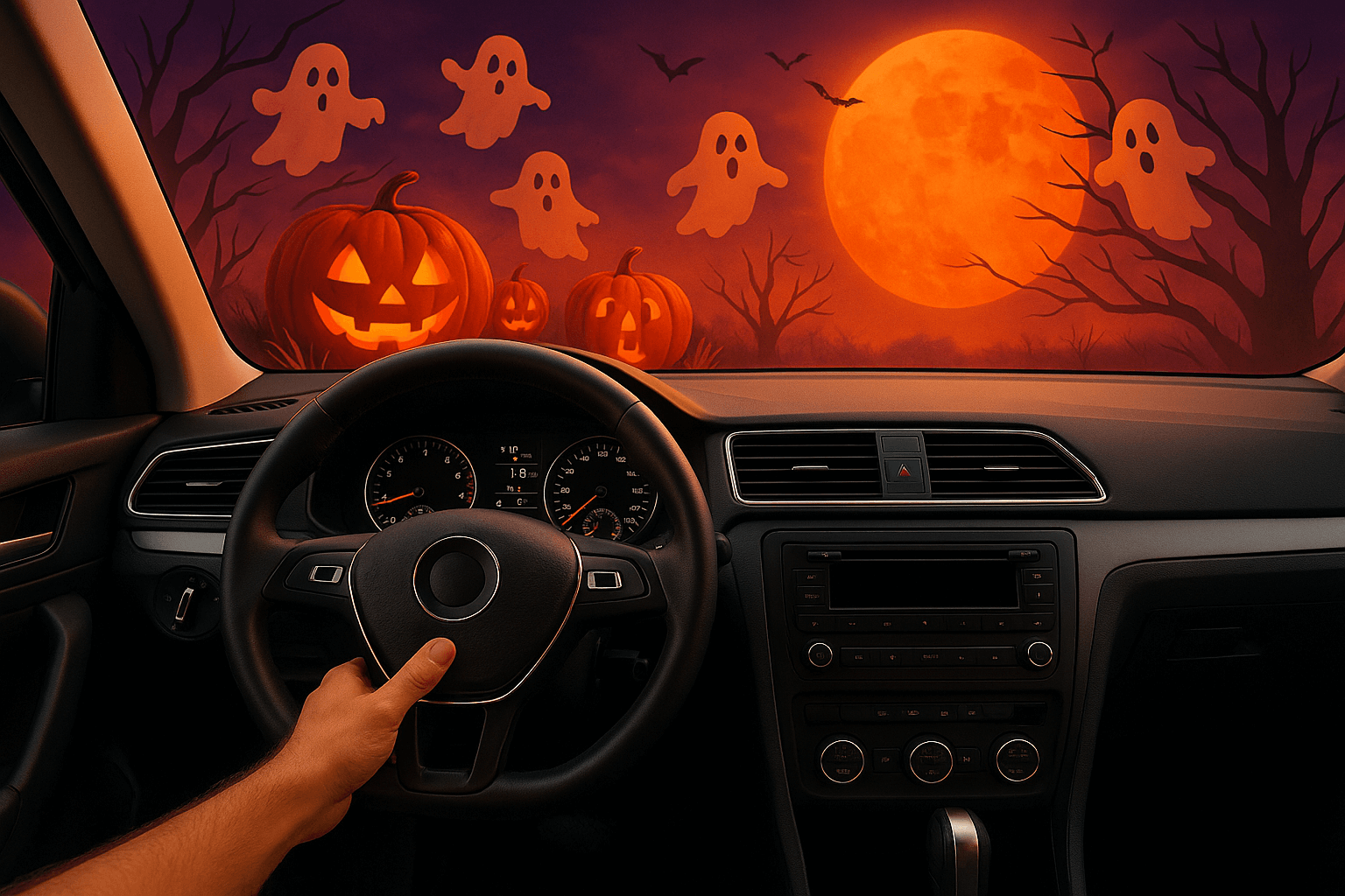 mon intérieur voiture halloween