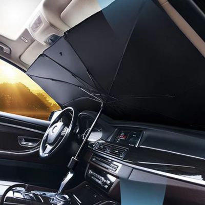 Parapluie Pare-Soleil Voiture Universel - Protection UV 100% Contre La Chaleur + Sac De Rangement Offert - Garde L'Habitacle Au Frais