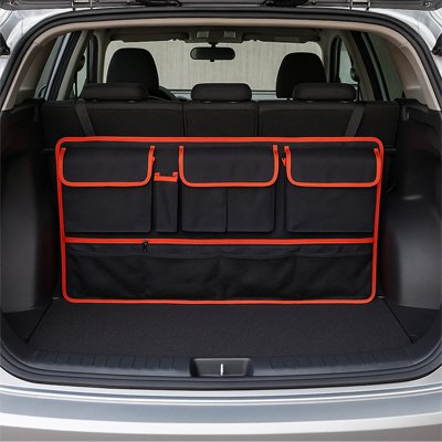 Rangement coffre voiture rouge