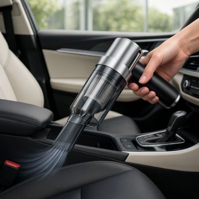 aspirateur de voiture sans fil dans voiture