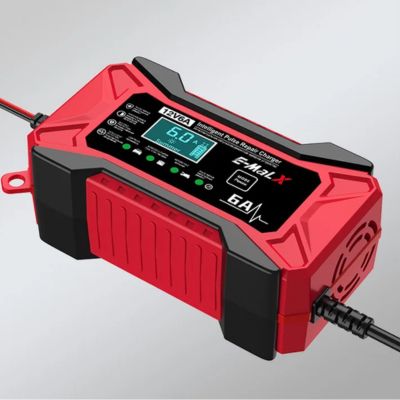 chargeur pour batterie de voiture rouge