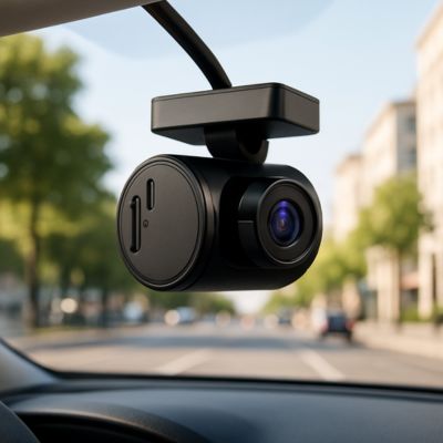 dashcam fixé sur pare brise