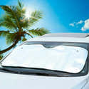 Pare-soleil Pare-brise Voiture 130x70 Cm Argenté Isolation Thermique UV Protection Soleil Intérieur Auto - 11