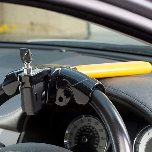Antivol voiture barre jaune volant clé