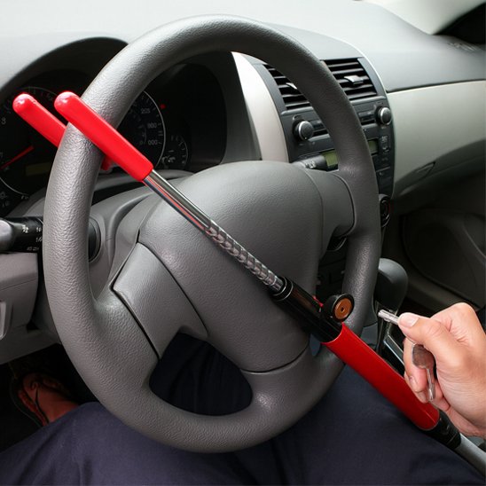 Canne antivol pour voiture blocage volant