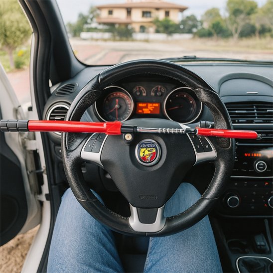 Canne antivol pour voiture genoux conducteur