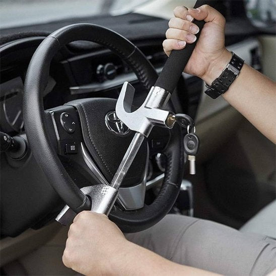 Canne antivol voiture volant bloqué