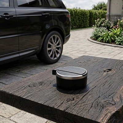 Cendrier voiture​ sur table bois