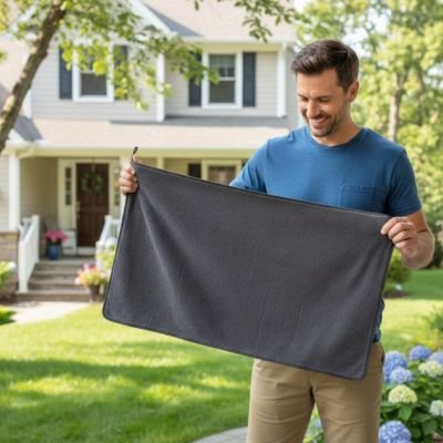 Chiffons microfibre rectangulaire gris
