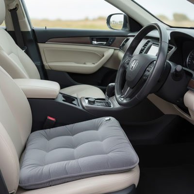 Coussin coccyx sur siège passager voiture