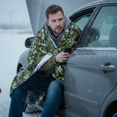 Couverture de survie voiture en panne