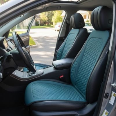 Couvre siege automobile bleu