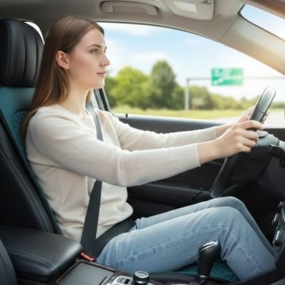 Couvre siege automobile femme conduit