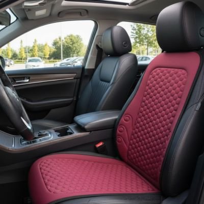 Couvre siege automobile rouge