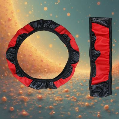 couvre volant rouge plié