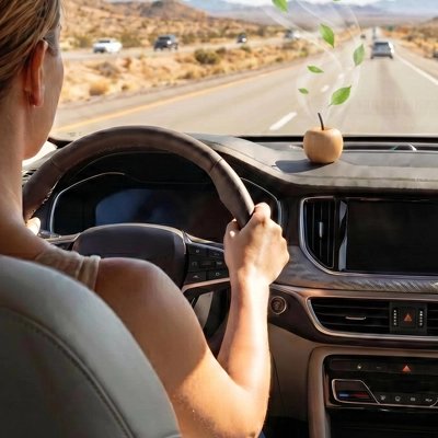 Diffuseur parfum voiture posé sur tableau de bord