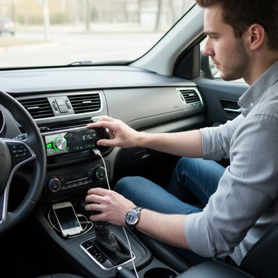 fixation Autoradio bluetooth dans voiture