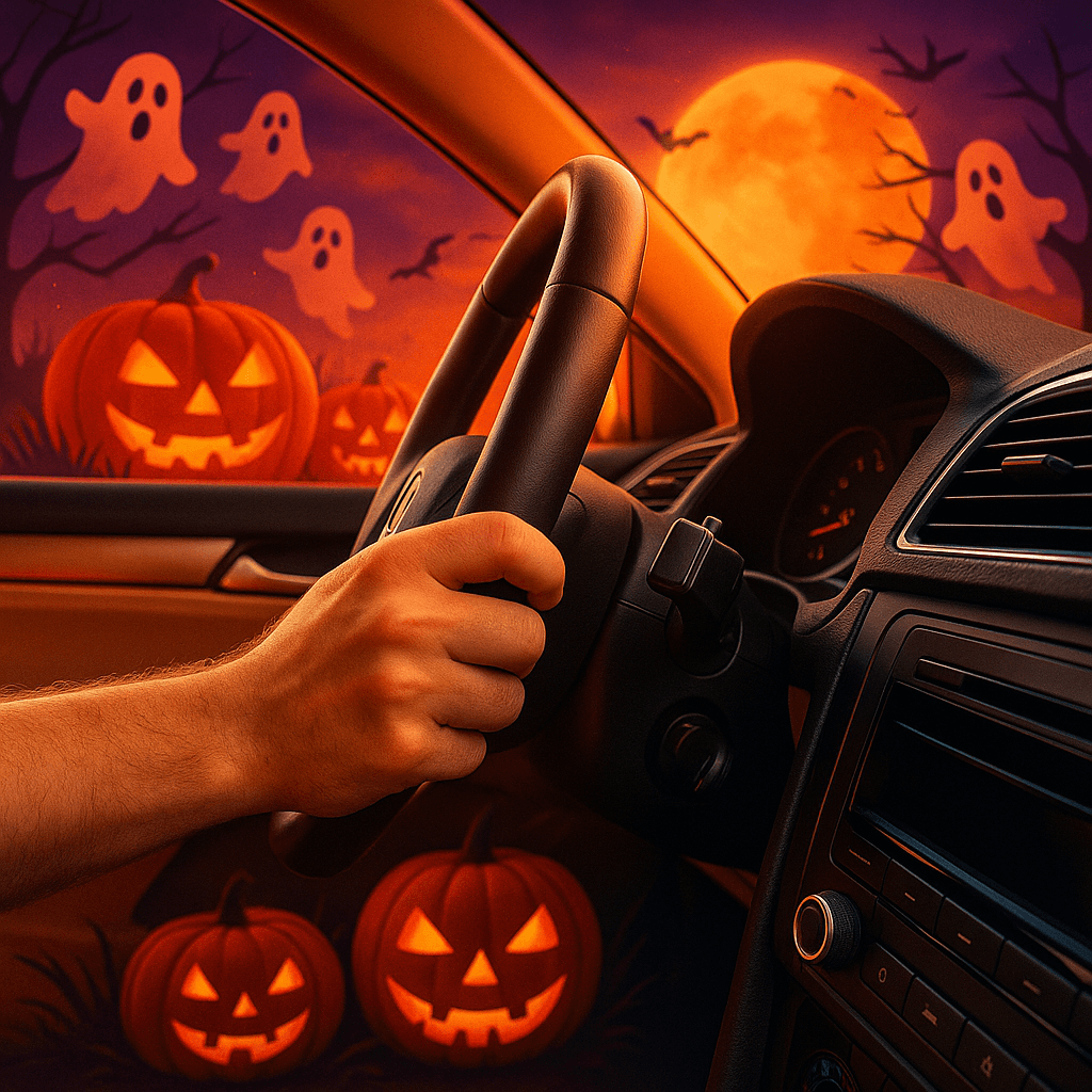 mon intérieur voiture halloween
