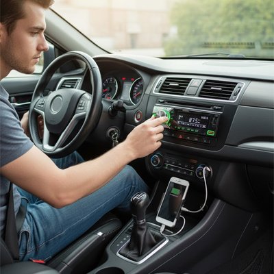 homme fixe Autoradio bluetooth voiture