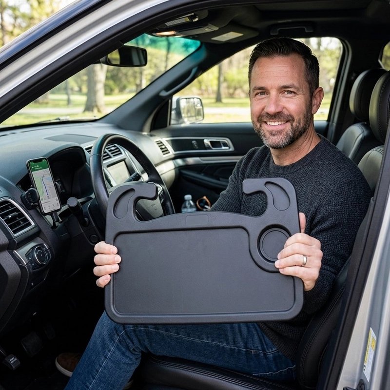 homme montre Plateau pour voiture​