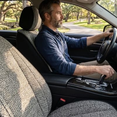 Housse de siege de voiture homme assis