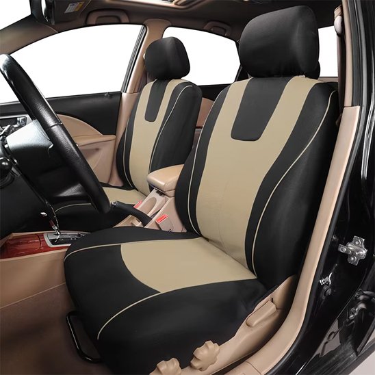 Housse de siege voiture beige avant