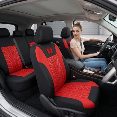 Housse siege pour voiture rouge femme conduit