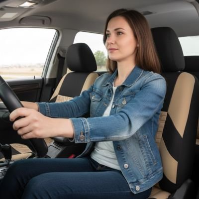 HOUSSE POUR SIEGE VOITURE femme assise