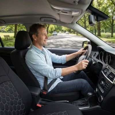 Housse voiture homme conduit