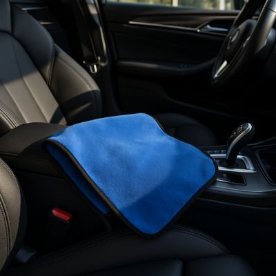 lavette microfibre bleu