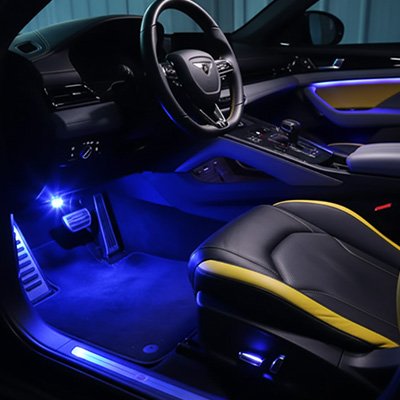 Led interieur voiture pédale conducteur