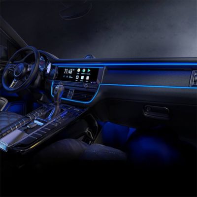 led voiture bleu