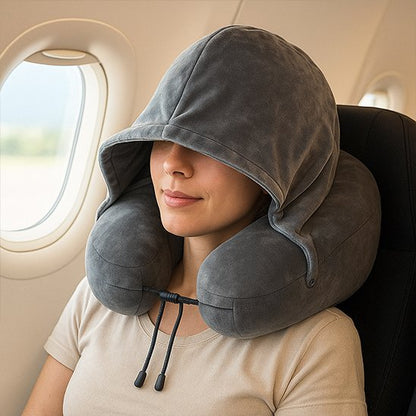 Oreiller de voyage​ capuche femme