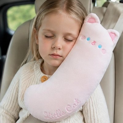 Oreiller de voyage ceinture chat