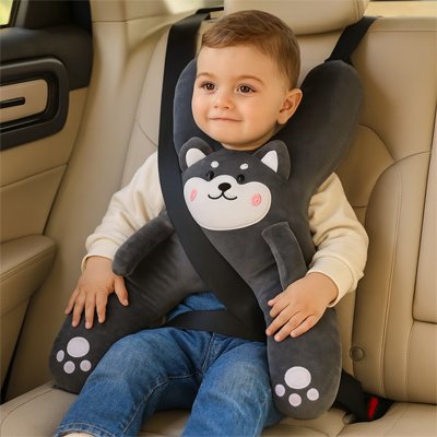 Oreiller de voyage chat gris