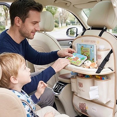 Organisateur voiture enfant avec papa
