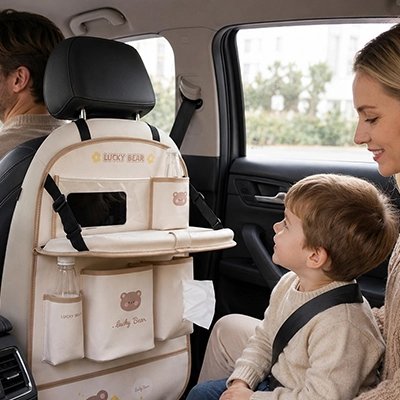 Organisateur voiture enfant avec parents