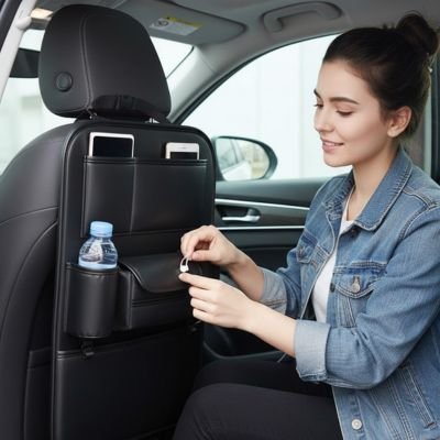 Organisateur voiture femme range bouteille