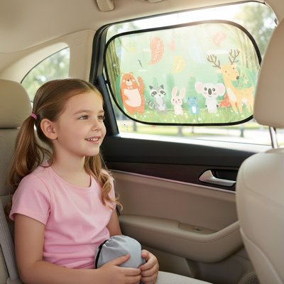 Pare soleil voiture avec enfant