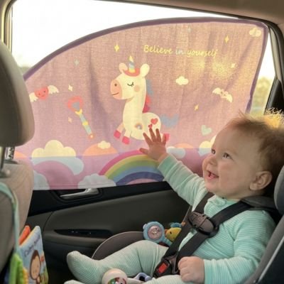 Pare soleil voiture bébé licorne