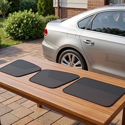 Pare soleil voiture double couche sur table