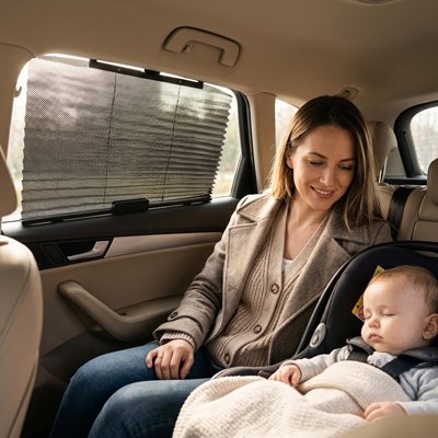 Pare soleil voiture protection femme enfant