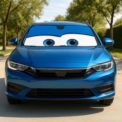 Pare soleil voiture regard  bleu
