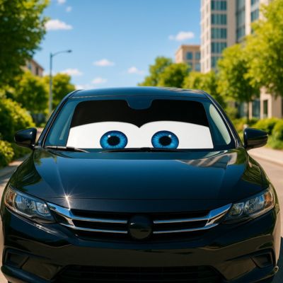 Pare soleil voiture regard noir