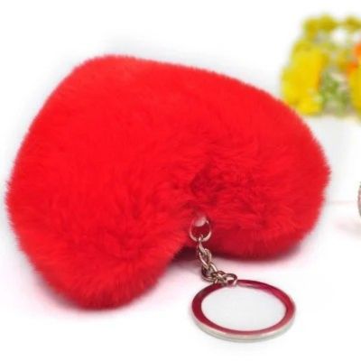 Porte clé pour voiture coeur rouge