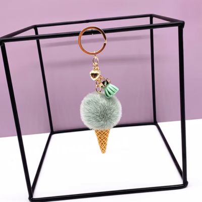 porte clés glace vert menthe