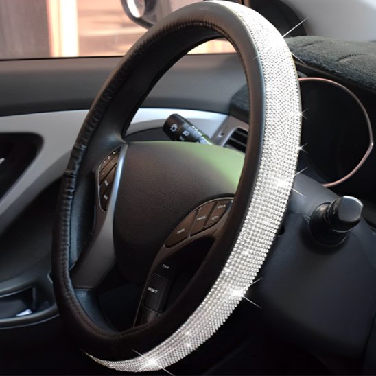 Couvre volant diamant blanc