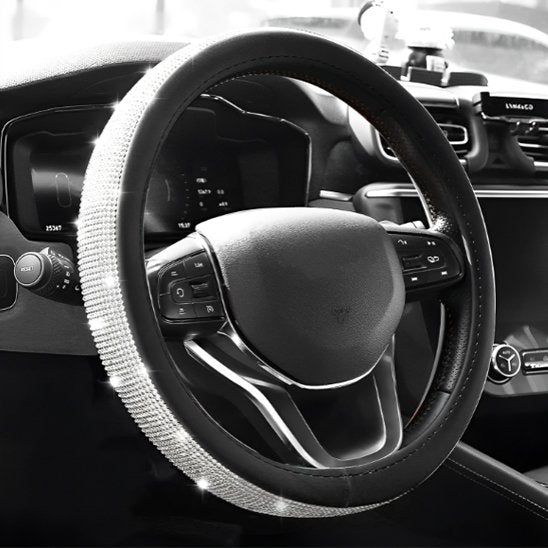 Couvre volant brillant blanc