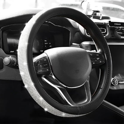 Couvre volant brillant blanc