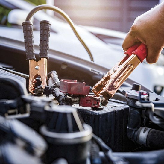 Câble de Démarrage noir sur batterie voiture